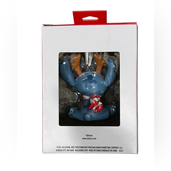 Hallmark Disney Stitch Christmas Ornament – Holiday Reindeer Antlers NIB - Picture 2 of 2